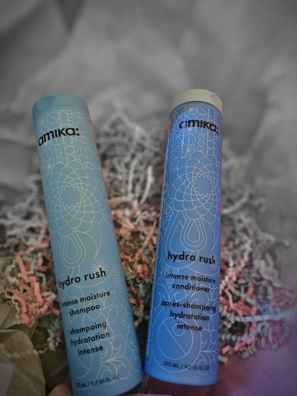 amika Hydro Rush Intense Moisture Shampoo & Conditioner - Aqua Blue